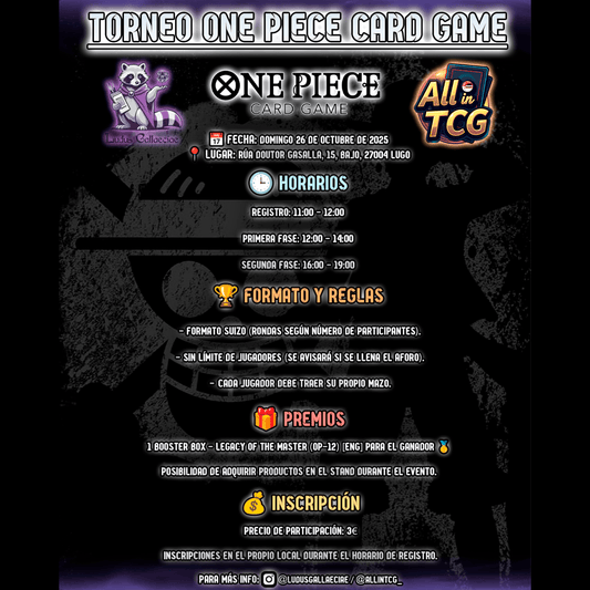 Entrada + Sobre | Torneo One piece AllinTCG x Ludusgallaeciae